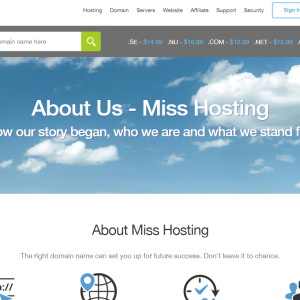 Miss Hosting cloud based shared web hosting with cPanel