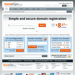 NameBright Domain Name Registrar