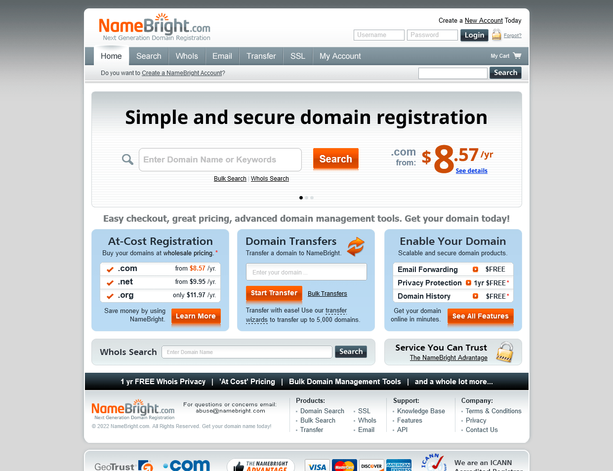 NameBright Domain Name Registrar