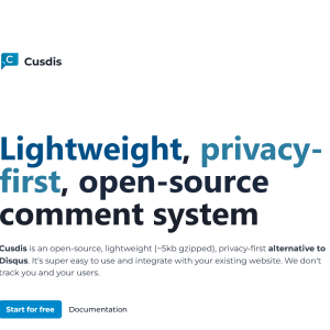 Cusdis lightweight privacy-first open-source comment system