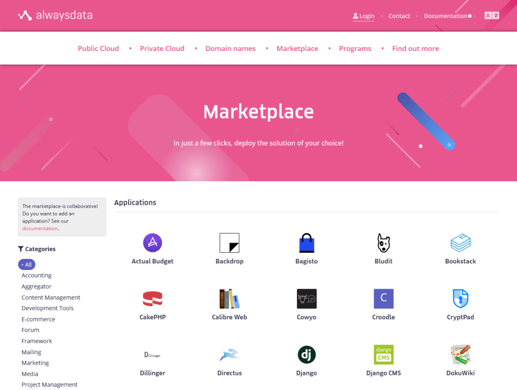 alwaysdata marketplace