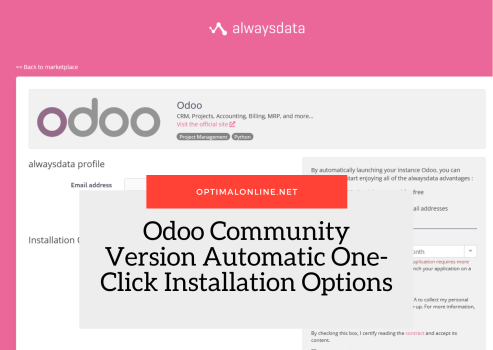odoo community version automatic one click installation options